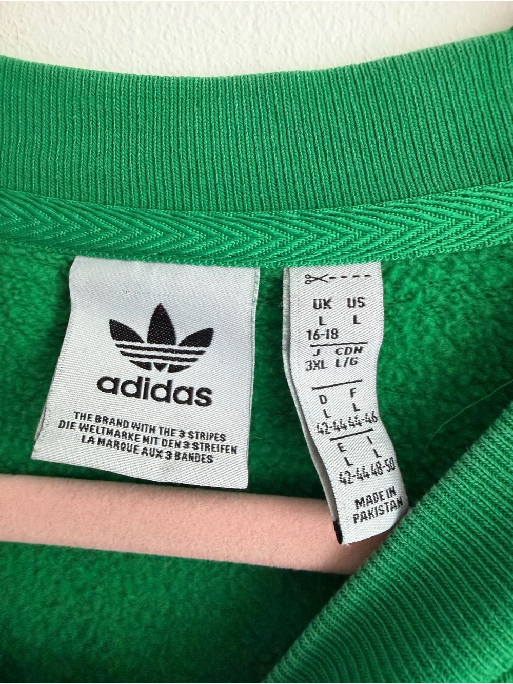 adidas Green Cropped Crewneck Sweatshirt - Picture 5 of 5